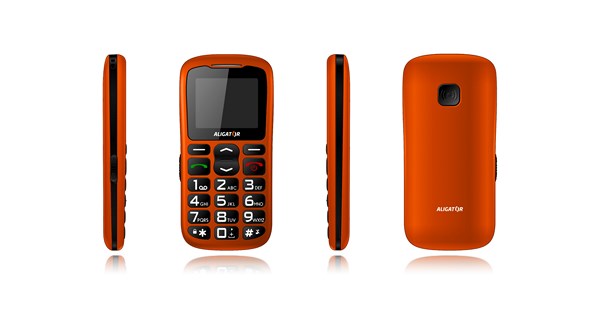 Mobilní telefon Aligator A430 Senior Orange / Black