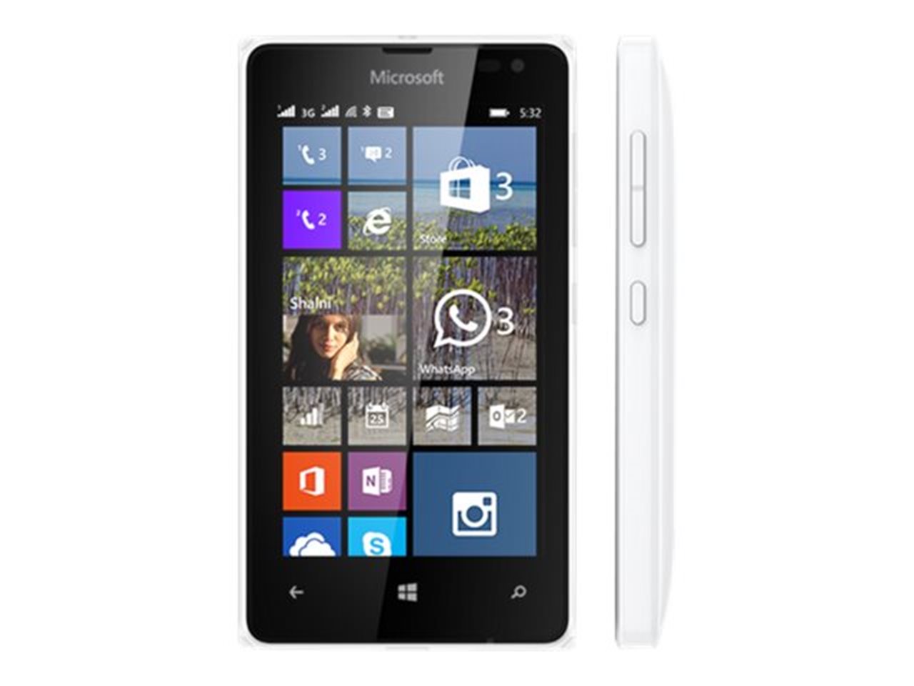 Microsoft Lumia 532 Single SIM White přední strana