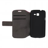Kožené pouzdro na mobil Samsung Galaxy Trend Lite Guess GUFLBKSTLSAB černé
