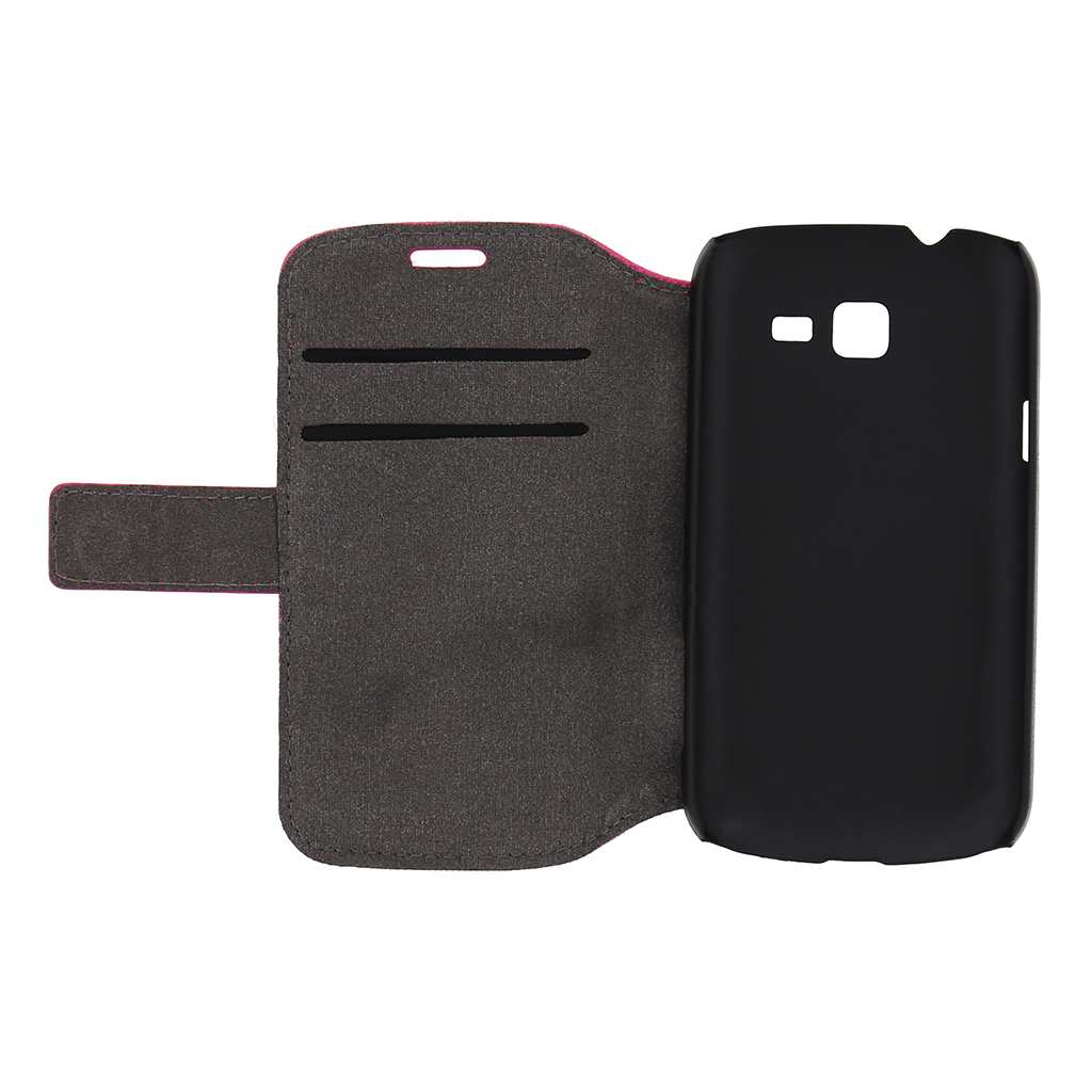 Kožené pouzdro na mobil Samsung Galaxy Trend Lite Guess GUFLBKSTLSAB černé