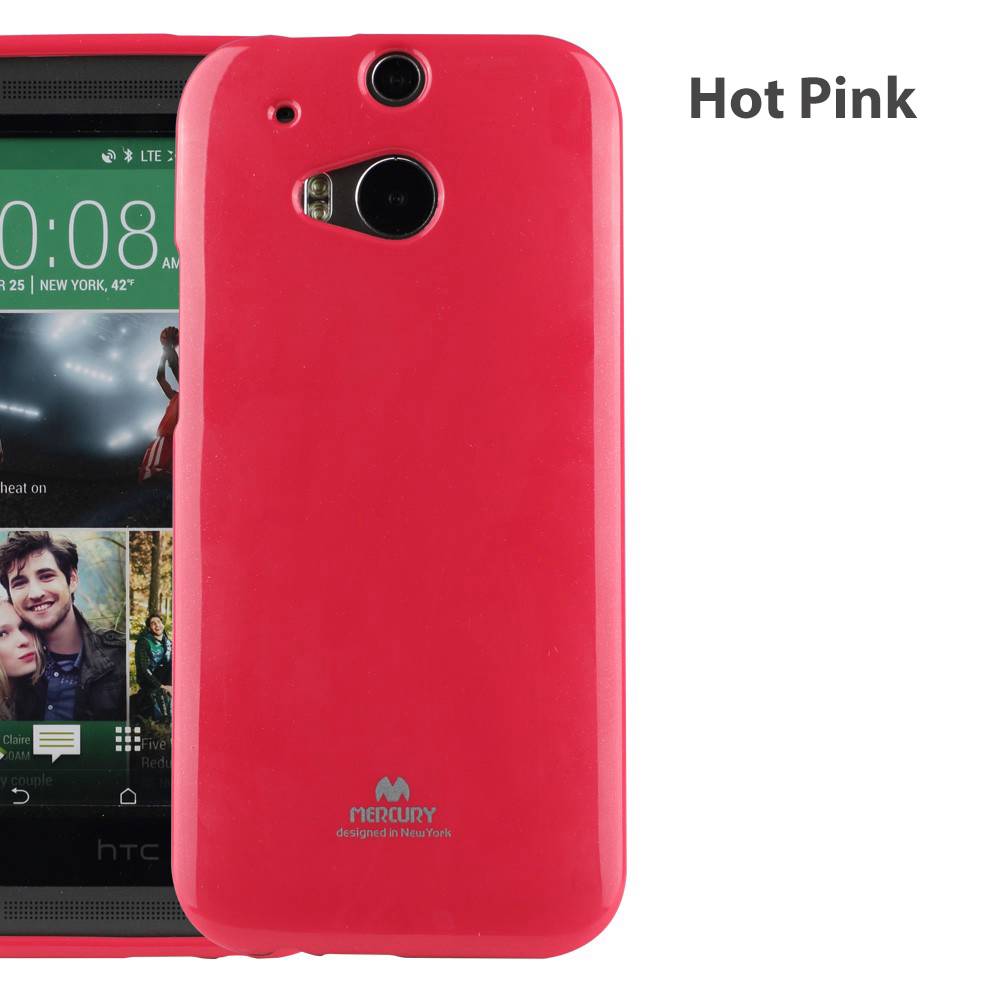 Silikonové pouzdro,obal,kryt na HTC ONE M8 Mercury Jelly tmavě růžové