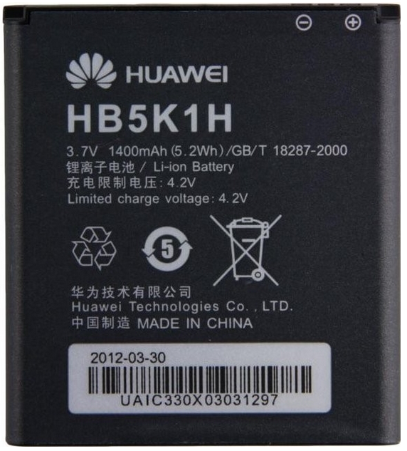 Origitální baterie Huawei 1400mAh Li-Ion HB5K1H (Bulk)