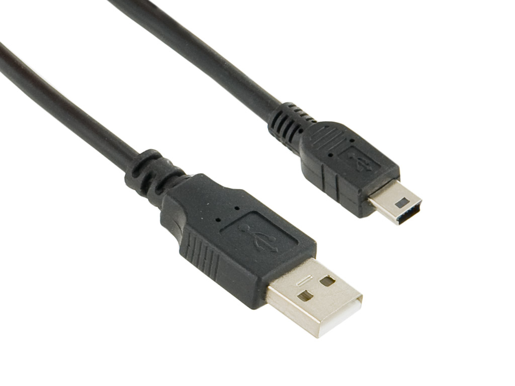 Datový kabel 4World miniUSB 1m černý