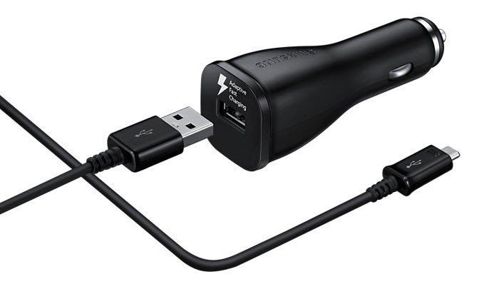 Samsung rychlonabíječka USB do auta EP-LN915UB, kabel micro USB, 2 A, černá