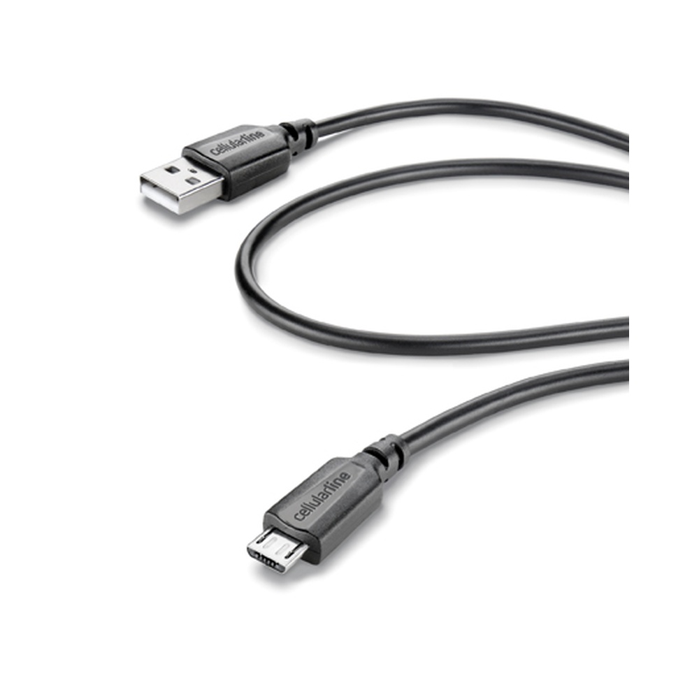 Datový kabel CellularLine USB-microUSB 1m černý