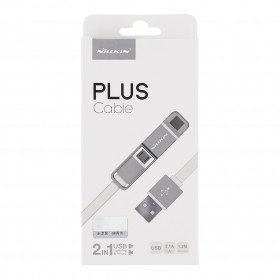 Datový kabel Lightning Nillkin Plus 2v1 bílý (blister) 