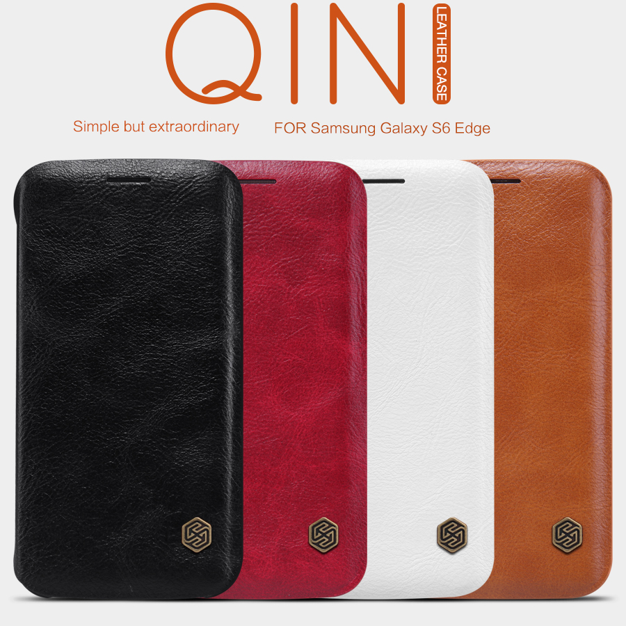 Pouzdro Nillkin Qin Book na Samsung Galaxy S6 (G925) Edge černé