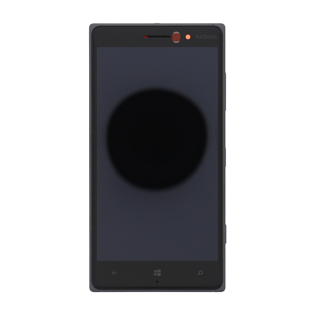 LCD Display + Dotyková Deska + Přední Kryt Dark Grey pro Nokia 830 Lumia