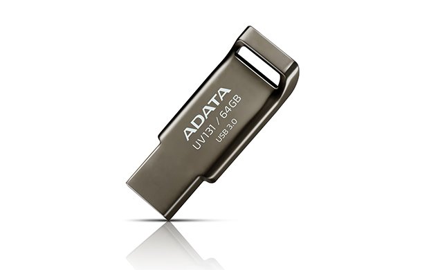 Flash disk ADATA UV131 64GB, USB 3.0, šedá-chromová