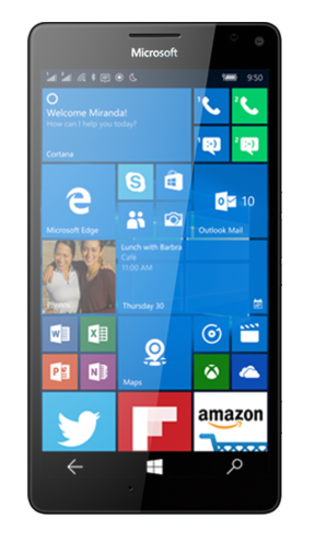 Microsoft Lumia 950 XL Dual Sim White přední strana