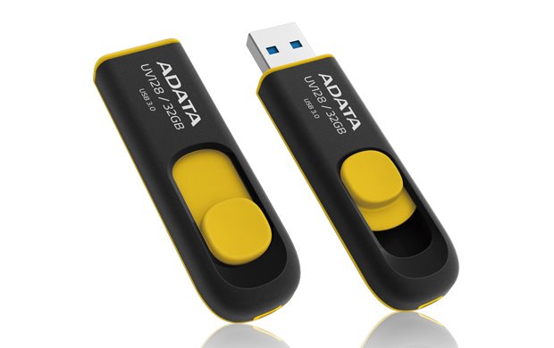 Flash disk ADATA UV128 32GB, USB 3.0, žlutý