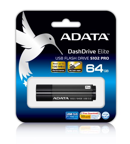 Flash disk ADATA S102 Pro 64GB, USB 3.0, šedý