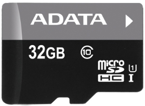 Levně Paměťová karta ADATA 32GB Micro SDHC class10, 50MB/s s adaptérem