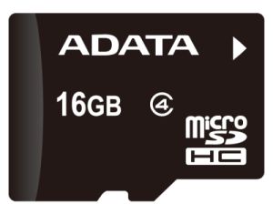 Paměťová karta ADATA 16GB MicroSDHC Class 4, 4MB/s bez adaptéru 