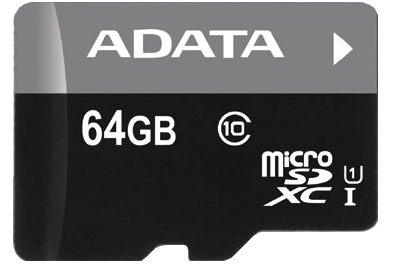 Paměťová karta ADATA 64GB MicroSDXC Class 10, 10MB/s s adaptérem