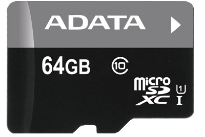 Levně Paměťová karta ADATA 64GB MicroSDXC Class 10 Premier, 50MB/s s adaptérem