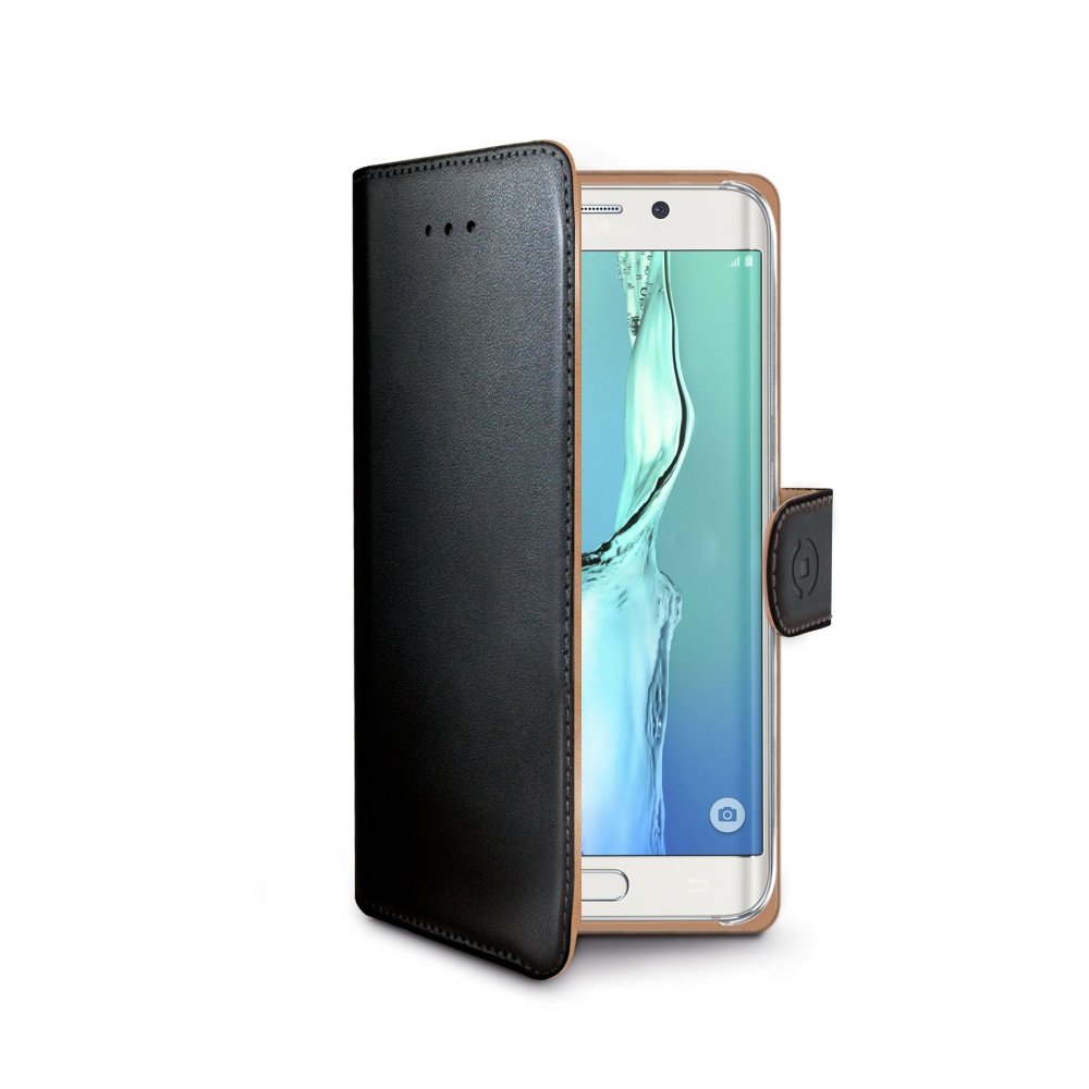 Pouzdro (obal, kryt) typu flip na Samsung Galaxy S6 Edge Plus CELLY Wally černé