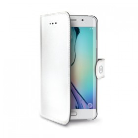 CELLY Wally flipové pouzdro pro Samsung Galaxy S6 Edge bílé