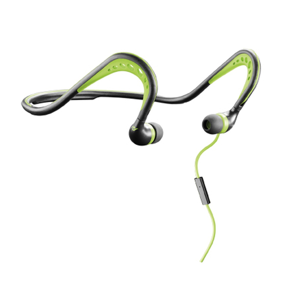 Sportovní sluchátka CellularLine SCORPION, černo-zelená