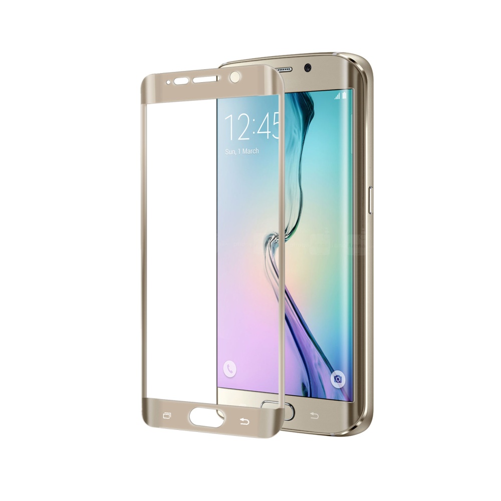 Ochranné tvrzené sklo CELLY Glass pro Samsung Galaxy S6 Edge, zlaté