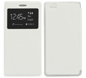 Pouzdro Forcell S-View pro Huawei P8 bílé