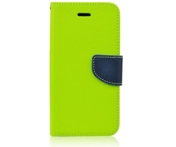 Flipové pouzdro pro Samsung Galaxy S5 mini (G800) Fancy Diary, limetkovo-modré