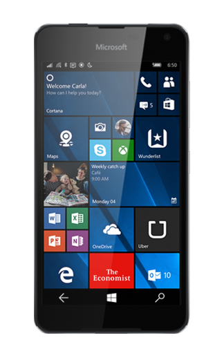 Microsoft Lumia 650 Black přední strana