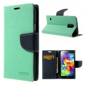 MERCURY Fancy Diary flipové pouzdro pro Samsung Galaxy S7 Mercury mentolovo/modré