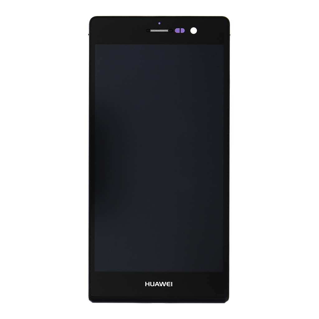 LCD + dotyk + přední kryt (separated) pro Huawei P7, black OEM