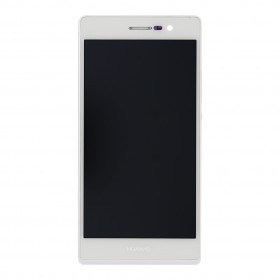LCD + dotyk + přední kryt (separated) pro Huawei P7, white ( OEM )