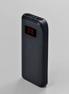 Remax Power bank 10000 mAh - design carbon - černá