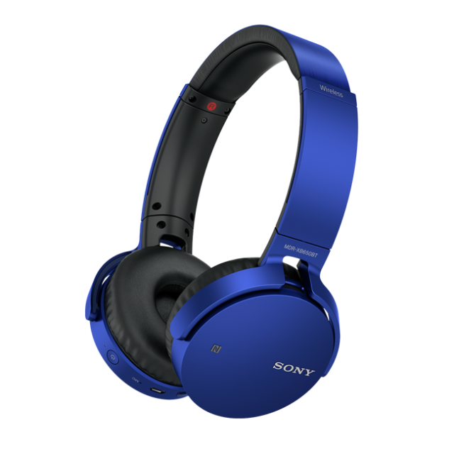 Sluchátka SONY MDR-XB650BT bezdrátová handsfree modrá