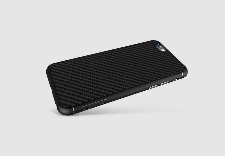 Ochranný zadní kryt Nillkin Synthetic Fiber Carbon pro iPhone 6/6S černý