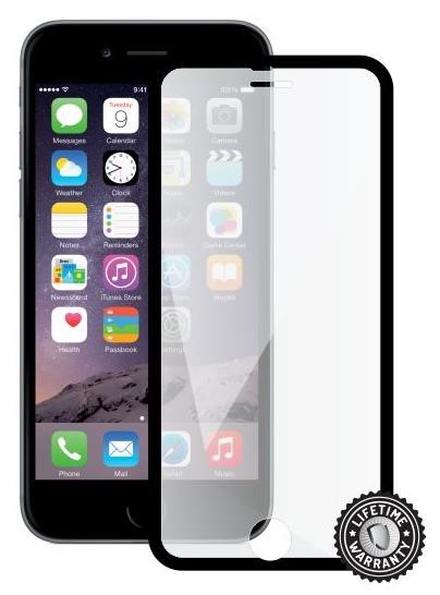 Tvrzené sklo Screenshield™ Tempered Glass pro Apple iPhone 6 černý kovový okraj