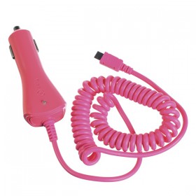 CELLY CL autonabíječka microUSB 1A růžová blister