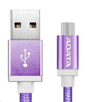 ADATA Micro USB kabel - USB A 2.0, 100cm, fialový