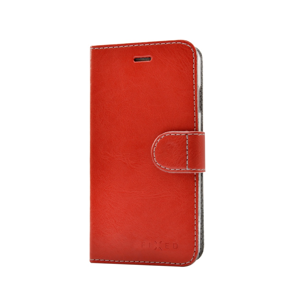 FIXED FIT flipové pouzdro pro Apple iPhone 5/5s/SE červené