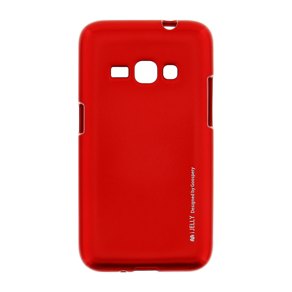 Mercury i-Jelly Case silikonové pouzdro pro Samsung Galaxy J1 2016 Metal Red