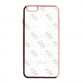Guess 4G GUHCSETR4GRG silikonové pouzdro pro Apple iPhone 5/5S/SE Rose Gold