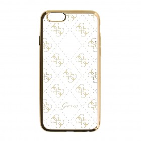 Guess 4G GUHCSETR4GG silikonové pouzdro pro Apple iPhone 5/5S/SE Gold