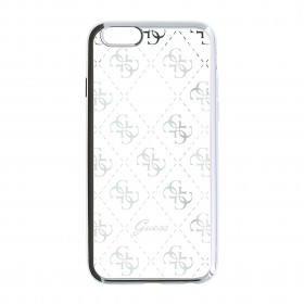 Guess 4G GUHCSETR4GSI silikonové pouzdro pro Apple iPhone 5/5S/SE Silver