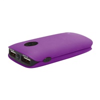 Power Bank OMEGA 5000mAh 2x USB (1A + 2.1A), pogumovaná, fialová