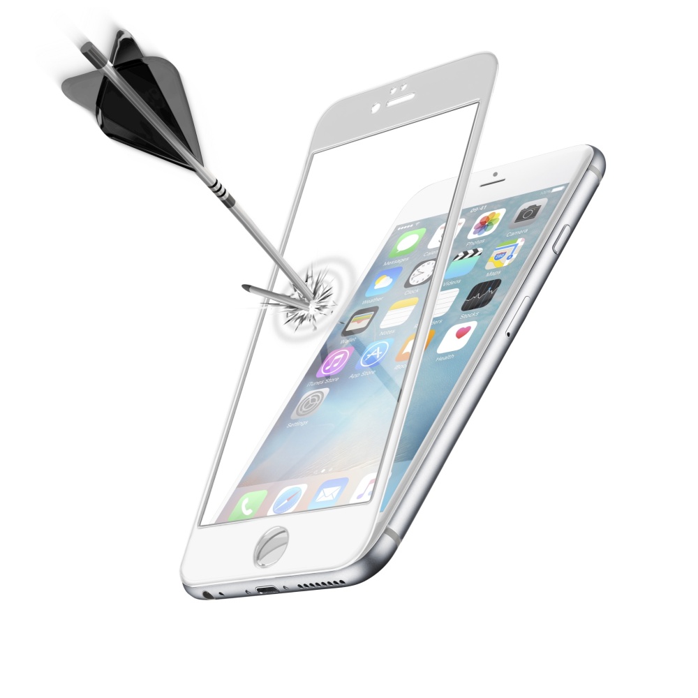 Tvrzené sklo CellularLine CAPSULE pro Apple iPhone 6 Plus, bílé