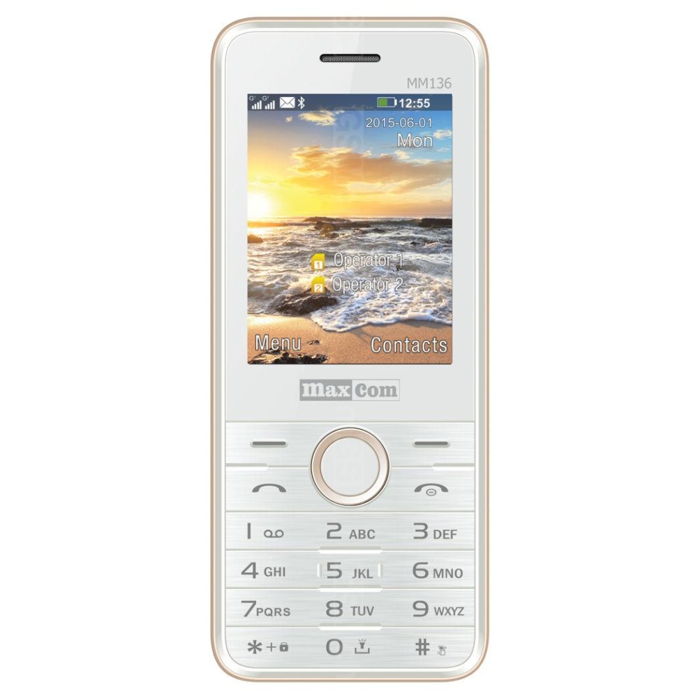 Mobilní telefon Maxcom MM136 White / Gold