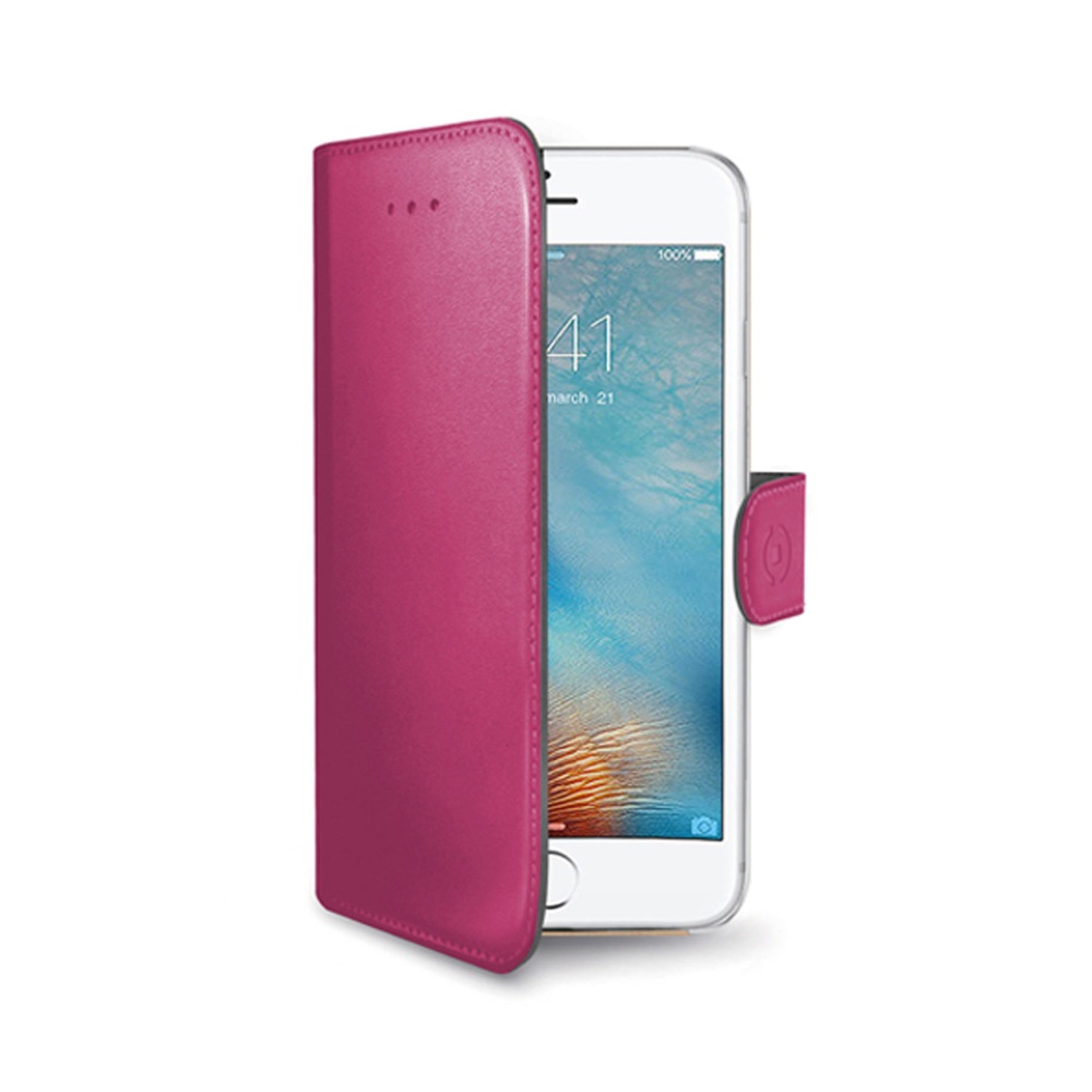 CELLY Wally flipové pouzdro pro Apple iPhone 7/8/SE 2020, růžová