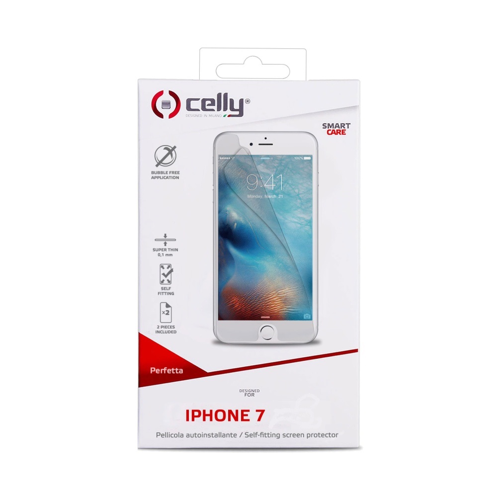 Ochranná fólie displeje CELLY Screen Protector pro Apple iPhone 7, lesklá, 2ks