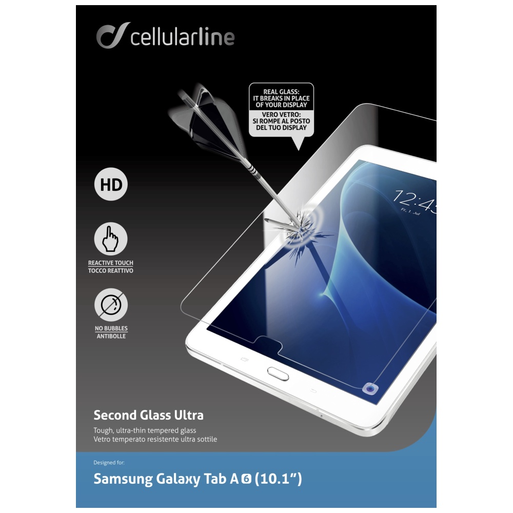 Ochranné tvrzené sklo CellularLine Glass pro Samsung Galaxy TAB A 10.1" (2016)