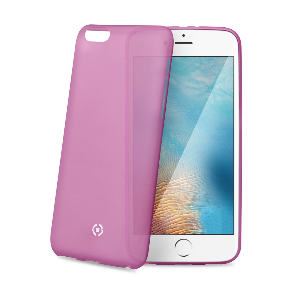 Silikonové pouzdro CELLY Frost pro Apple iPhone 7 Plus, růžové