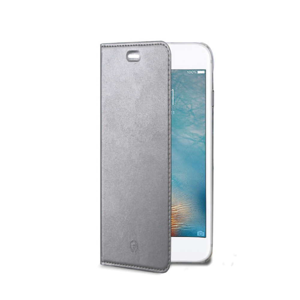 CELLY Air Ultra tenké flipové pouzdro Apple iPhone 7/8 Plus, stříbrná
