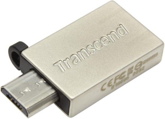 OTG flash disk Transcend JetFlash 380S 16GB USB 2.0 / micro USB Silver